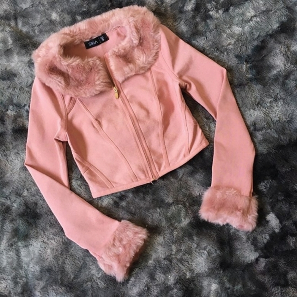Faux Fur Cropped Jacket